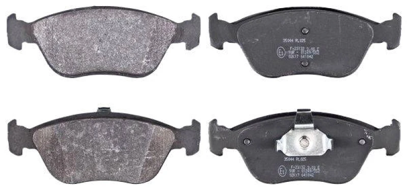 Image of A.B.S. 35044 Brake pad set not prepared for wear warning indicator Brake Pad Set,disc brake (402)