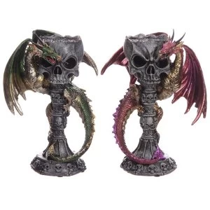 image of Skull Goblet Dark Legends Dragon Figurine (1 Random Supplied)