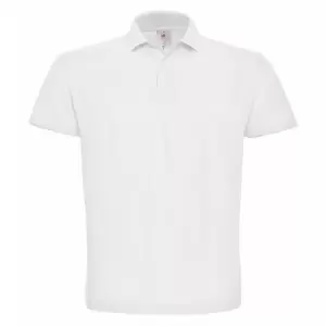 Image of B&C ID.001 Mens Short Sleeve Polo Shirt (2XL) (White)
