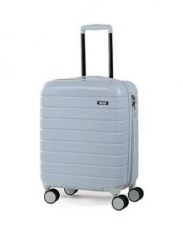 image of Rock Luggage Novo RDDEL 8 Wheel Cabin Pastel Blue Suitcase