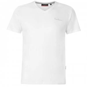 image of Pierre Cardin V Neck T Shirt Mens - White