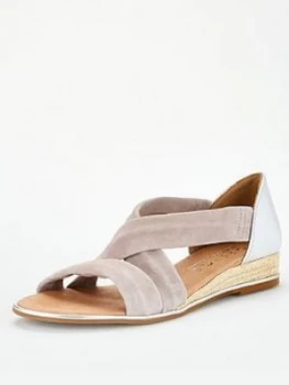 image of Office Hallie Wedge Sandal - Grey Silver