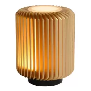 image of Lucide TURBIN - Table Lamp - Ø10,6cm - LED - 1x5W 3000K - Matt Gold, Brass