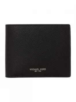 Image of Michael Kors Billfold CrossGrain Leather Wallet Black