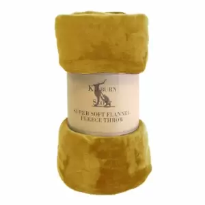 Image of Crossland Grove Rolled Flannel Fleece Ochre 1400x1800mm