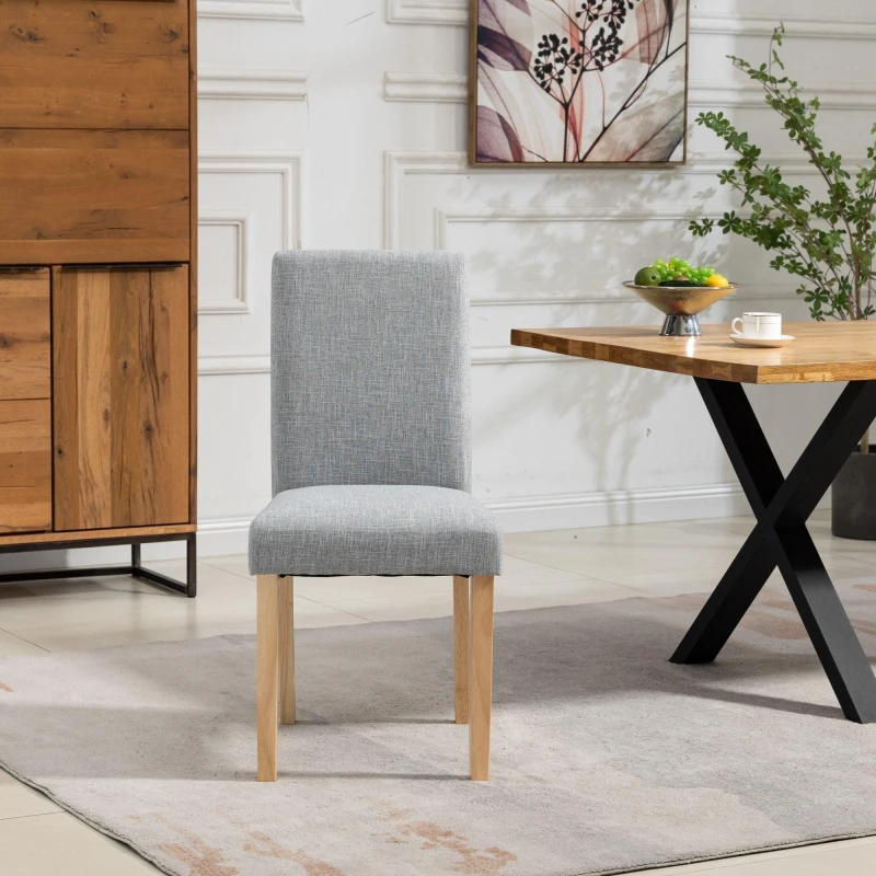 Image of Artemis Home Maiolo Fabric Dining Chairs - Set of 2 in Grey Grey Unisex