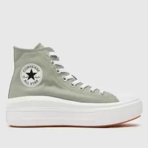 image of Converse Khaki Move Platform Hi Trainers