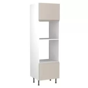 Image of KitchenKIT J-Pull 60cm Oven and Microwave Unit - Gloss Light Grey