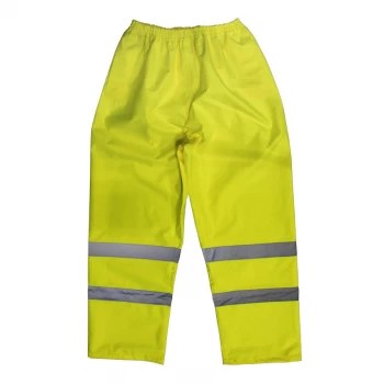 image of Hi-vis Yellow Waterproof Trousers - X-Large