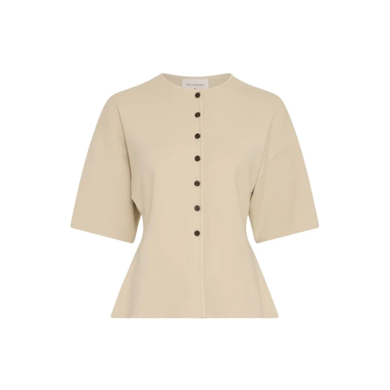 Image of moss copenhagen Womens 2/4 cardigan Moss Copenhagen Mirielle East Beige Female L/XL