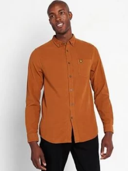 Image of Lyle & Scott Needle Cord Shirt - Caramel