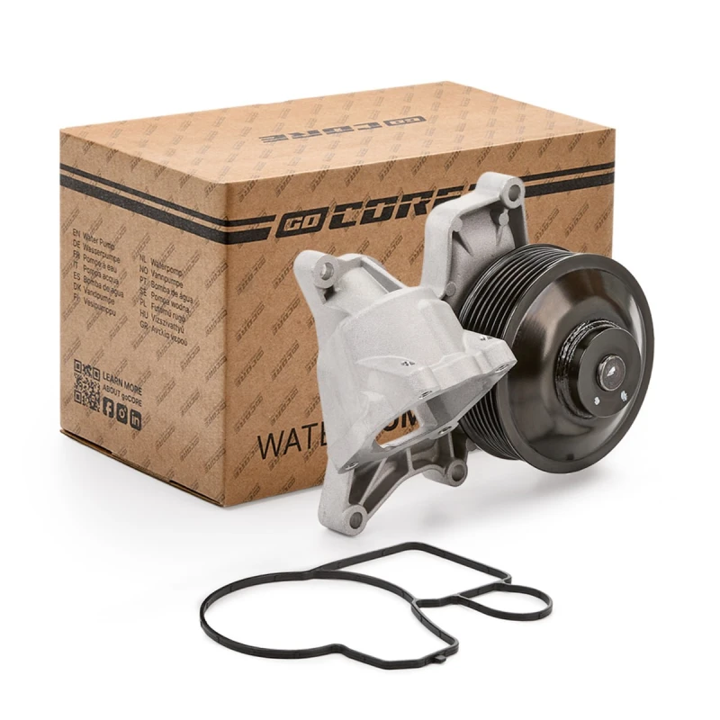 Image of goCORE GCA2600114 Water pump with V-ribbed belt pulley, for V-ribbed belt use, Incl. Gasket Set Water Pump (1260)