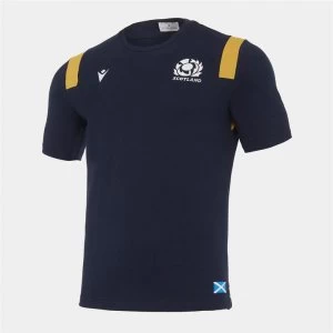 image of Macron Scotland Travel Shirt Mens - Navy/Gold