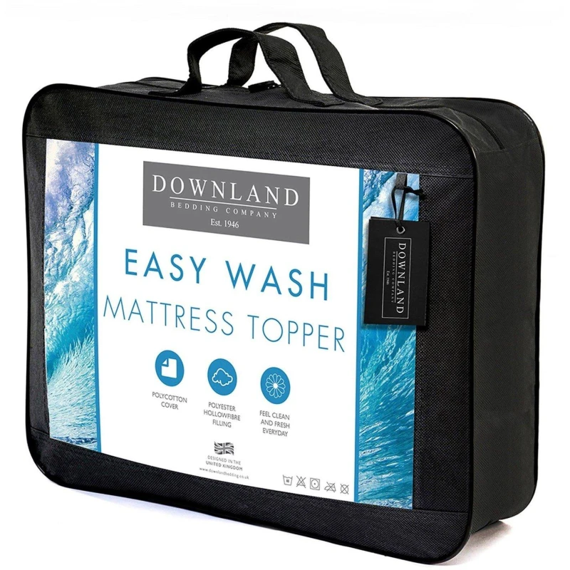 Image of Downland Easy Wash Mattress Topper No Colour unisex Double