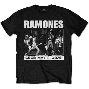 Image of Ramones - CBGB 1978 Unisex X-Large T-Shirt - Black