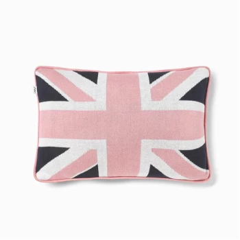 image of Jack Wills Union Jack Cushion - Navy/Pink