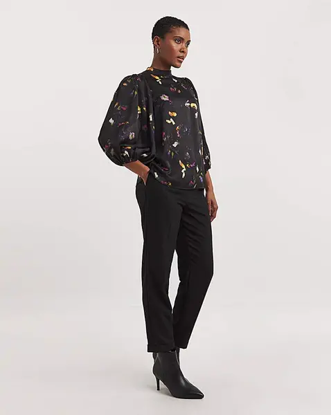 Image of Ted Baker Niycole Frill Blouse Black Female 10 TW36502