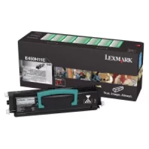 image of Lexmark E450H11E Black Laser Toner Ink Cartridge