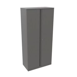 image of Bisley Cupboard Steel High 2 door w914 x d470 x h1970 1985mm Grey