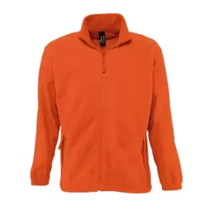 Image of SOLS Mens North Full Zip Outdoor Fleece Jacket (3XL) (Neon Orange)