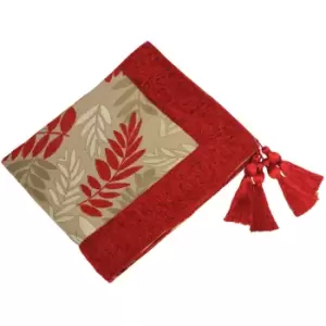 image of Riva Home Fern Throw (145x180cm) (Red)