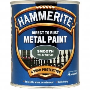 image of Hammerite Direct to Rust Metal Paint Wild Thyme 750ml