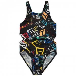 Arena Rowdy Swimsuit Junior Girls - Black/Multi