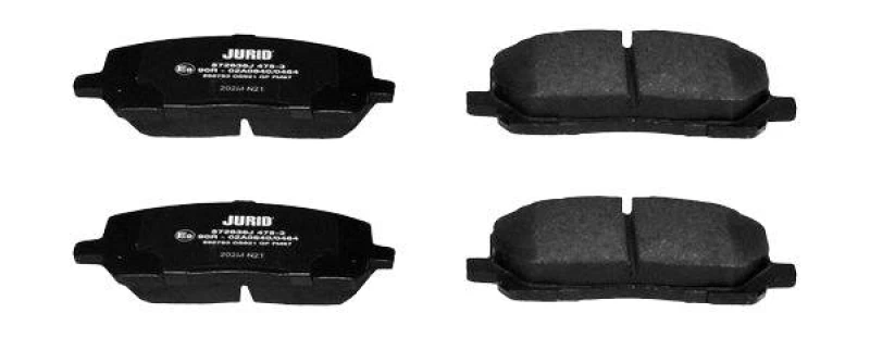 Image of JURID 572636J Brake pad set not prepared for wear warning indicator, without accessories Brake Pad Set,disc brake (402)