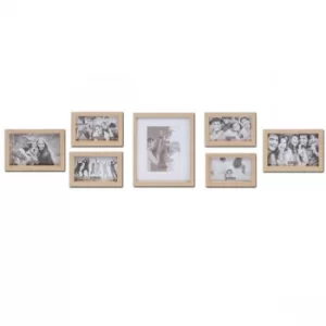 Image of iFrame Set of 7 Natural Wood Finish Frames
