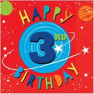 Image of Amscan Blast 3rd Birthday Luncheon Napkins