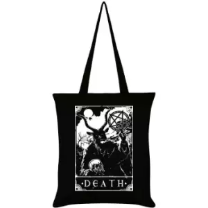 image of Deadly Tarot Death Tote Bag (One Size) (Black) - Black