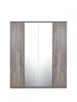 Image of Consort Aura 4 Door Mirrored Wardrobe