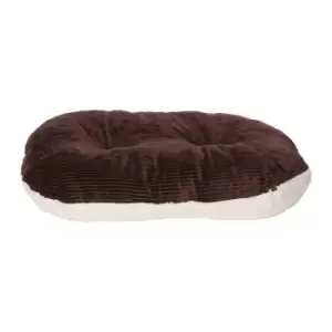 Image of Bunty Chester Large Oval Fleece Dog Bed - Brown