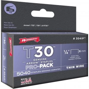 image of Arrow T30 Staples 6mm Pack of 5000