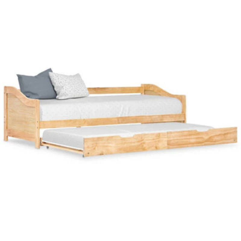 Image of Vidaxl Pull-Out Sofa Bed Frame Without Mattress Pinewood 90X200 Cm