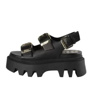 Image of Buffalo Buffalo Platform Flora Sandal - Black