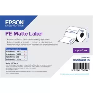 Image of Epson PE Matte Label - Die-cut Roll: 102mm x 76mm 1570 labels