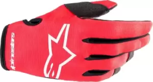 Alpinestars Radar Motorcross Gloves, black-white-red Size M black-white-red, Size M