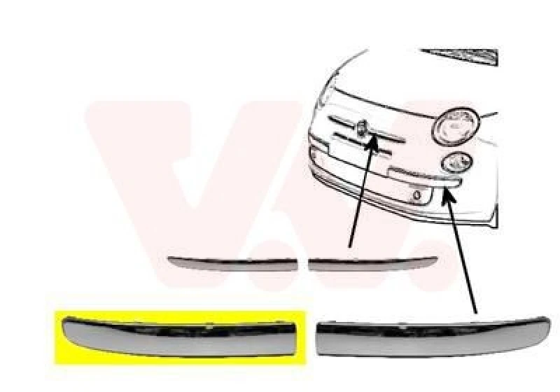 Image of VAN WEZEL Bumper cover VAN WEZEL 1604582