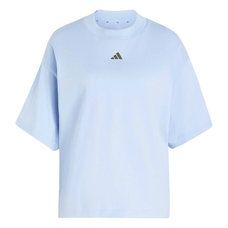 Image of Adidas Womens boyfriend T-Shirt adidas Studio 3-Stripes Bleu Female M