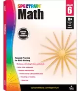 Image of spectrum 6th grade math workbook multiplication and division of fractions a