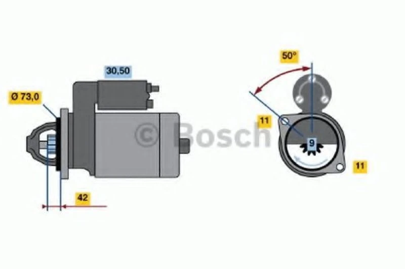 Image of Starter motor Bosch 0 986 017 440