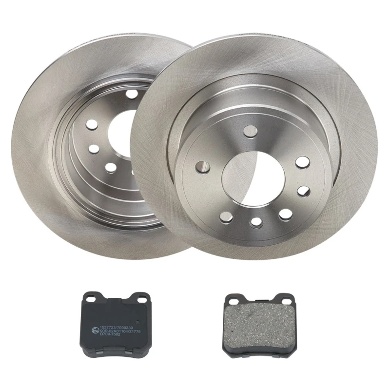 Image of RIDEX 3405B2162 Brake disc and pads set Rear Axle, Brake Disc Type: Solid, excl. wear warning contact Brake Set,disc brakes (3405)