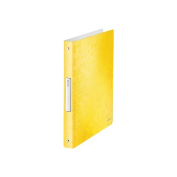 image of WOW Ring Binder Polypropylene 25 MM, 4 Round Ring Mechanism A4. Yellow - Outer Carton of 10