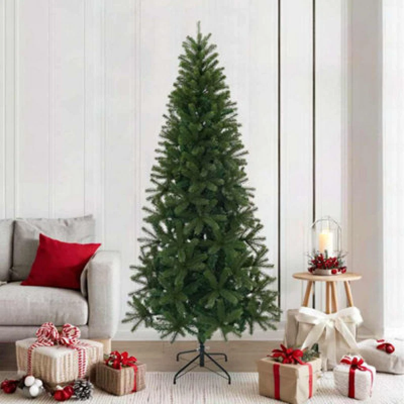 Image of Vidaxl Artificial Christmas Tree Green 210 Cm Pvc, Pe And Steel