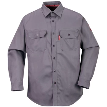 image of Portwest - FR89GRRXL - sz XL Bizflame 88/12 FR Shirt - Grey