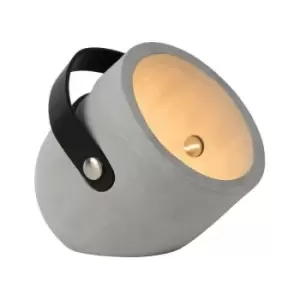 Image of Lucide COPAIN - Table Lamp - Ø20cm - 1xE27 - Taupe