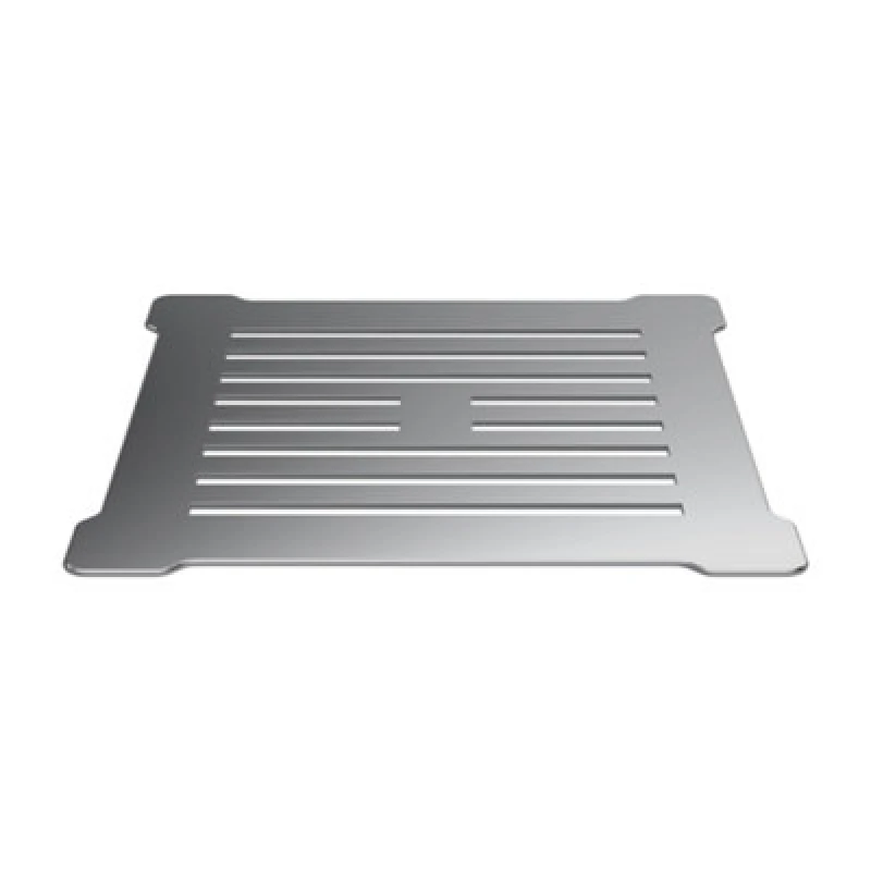 Image of Balterley Resin Slimline Shower Tray Grill Waste Black with Chrome Top Black unisex