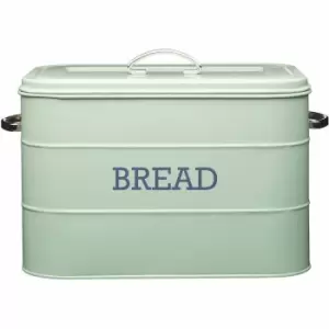 Image of KitchenCraft Living Nostalgia Large Metal Bread Bin - English Sage Green