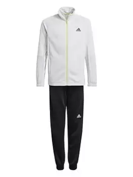 Image of adidas Older Boys Aeroready XFG Tracksuit - White/Dark Grey, White/Dark Grey, Size 15-16 Years